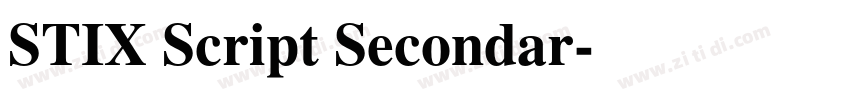 STIX Script Secondar字体转换